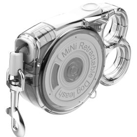 Mini Retractable Dog Leash - For Small Pets Lightweight Design Easy To Use Ideal For Outdoor Use (Color: White)