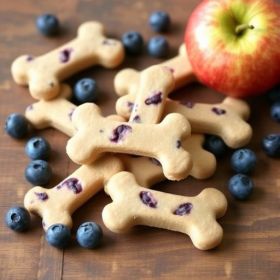 Roscoe & Stella's All-Natural Cookies & Treats (flavor: Apple & Blueberry, size: Mini-Bone Treats)